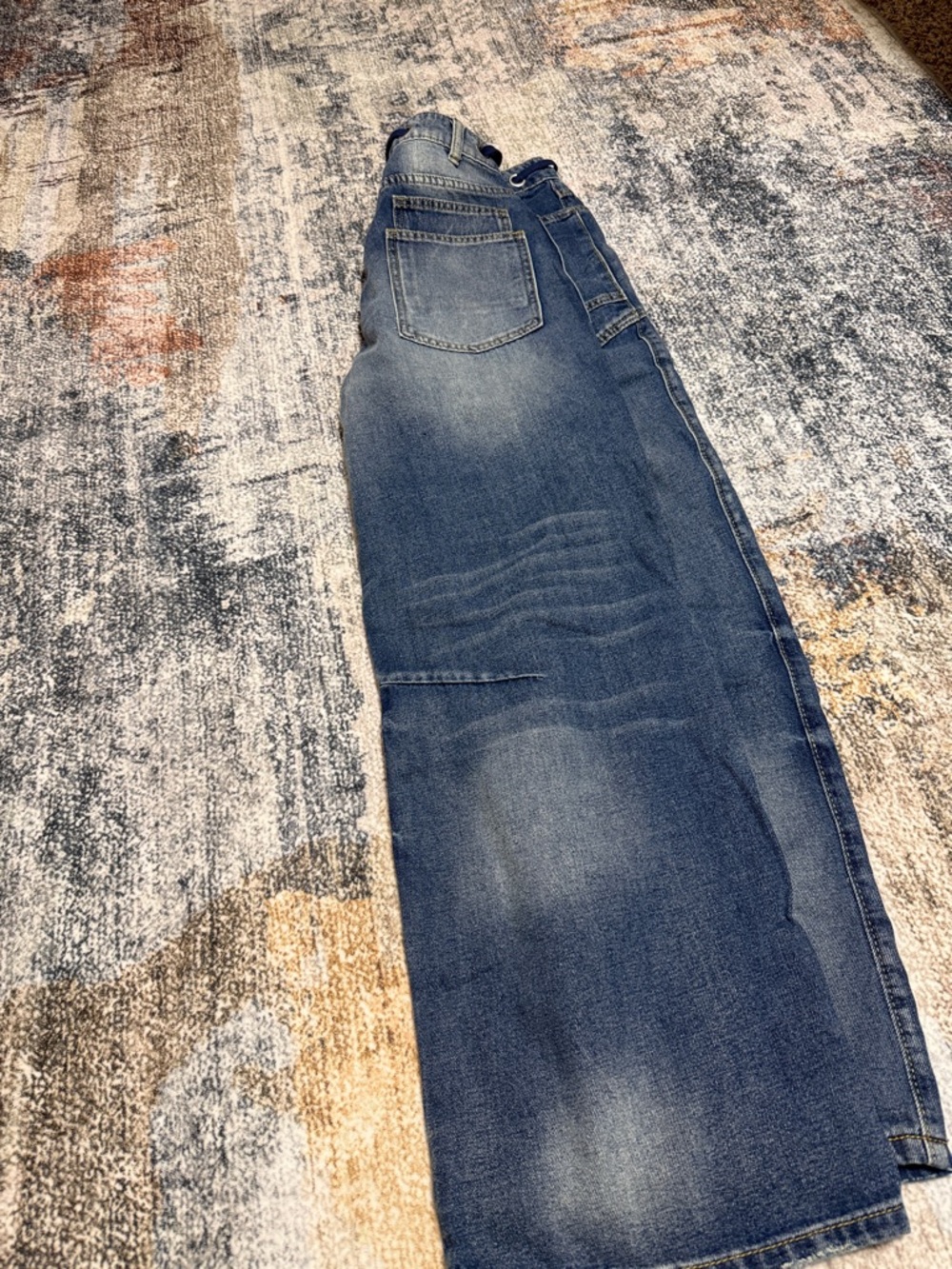 SHEIN Dark Blue Wide Leg Jeans with Front Patch Pockets - Picture 4 of 6